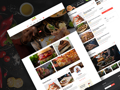 Foodie - Recipe & Food Blog UI/UX Design branding businessanalyst cookingblog design food blog food business food lover foodie foodlovers graphic design landingpage recipeblog responsivedesign uidesign uiuxdesign urnoit webdesign wordpresstheme