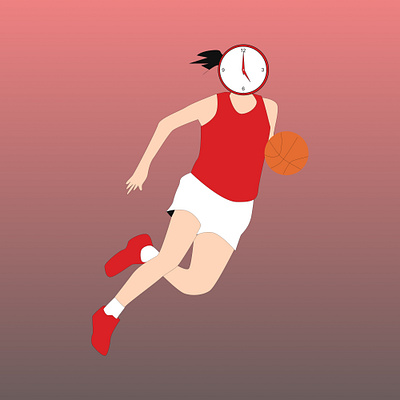 woman playing basketball vector