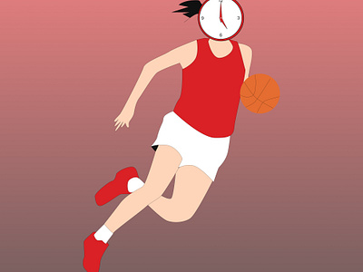 woman playing basketball vector
