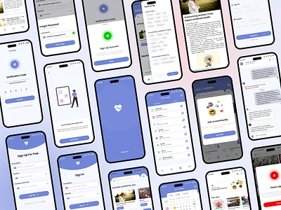 MindCare - Mental Health Mobile App articles figma mental health mental health app mobile app time tracker app ui uiux