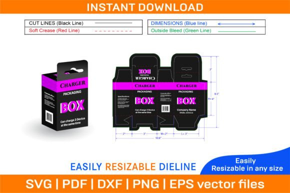 Box Packaging Design for Mobile Charger