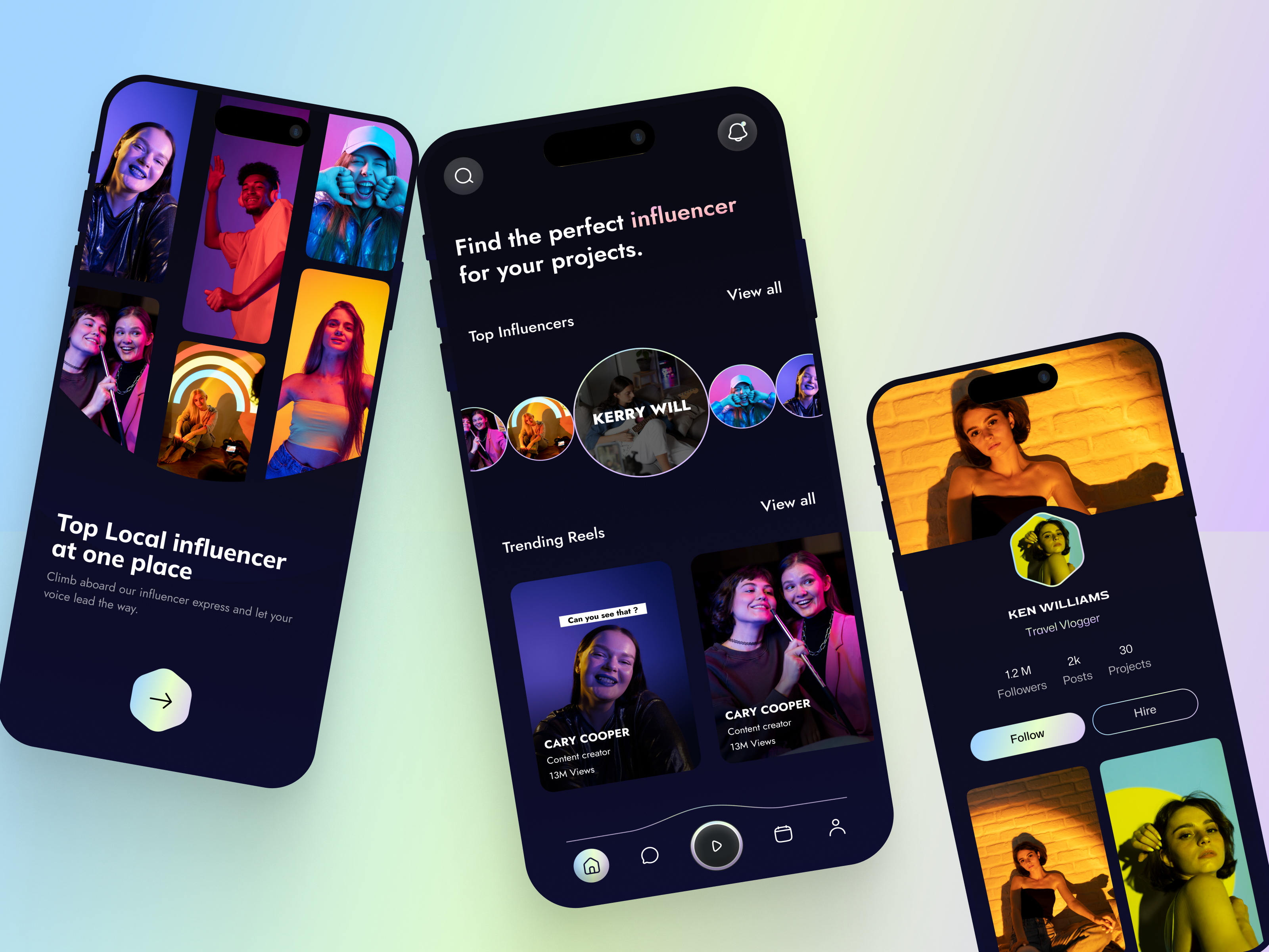 influencer app app application blogger blogging design influencer mobile mobile app mobile ui popular shot social media trending shot ui uiux ux
