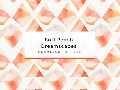 Soft Peach Dreamscapes Patterns, Seamless Patterns 300 DPI, 4K decorative elements pattern interior decoration pattern paper prints pattern peach and white color palette seamless pattern soft pastel pattern stylish patterns trendy color pattern