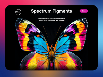 Spectrum Pigments Landing Page figma product design ui user experience ux web design