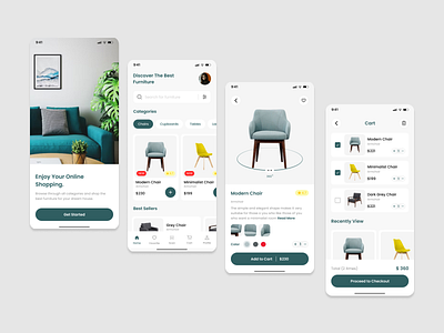 Furniture Store Application appdesign design graphic design ui uiux