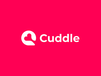 Cuddle branding c logo c with heart creative cuddle dating logo heart love love logo minimalist modern modern logo monogram simple