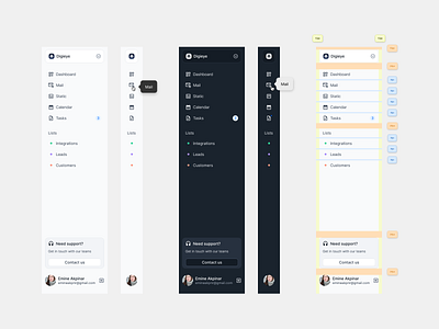 sidebar nav. design - UI Pattern b2b dashboard design figma leftsidemenu redesign sidebar userinterface uı uıpattern uıux