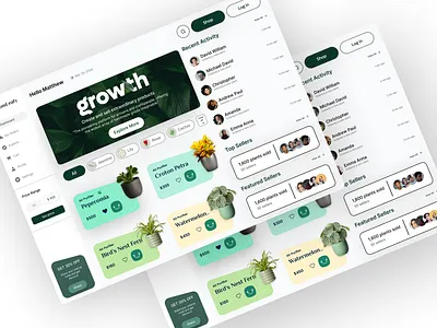Plant Shop Dashboard dashboard design figma ui uiux userexperience userinterface ux