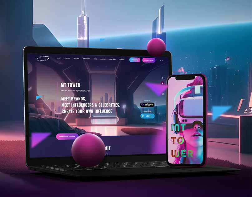 Metatower / Strona WWW 3d animation graphic design motion graphics ui