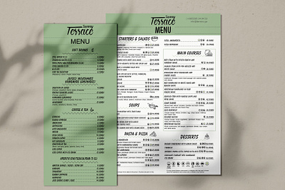 Terrace Menu & Logo cafe menu graphic design menu menu design menu restaurant menudesign restaurant menu restaurant menu design restaurant menu example terrace menu