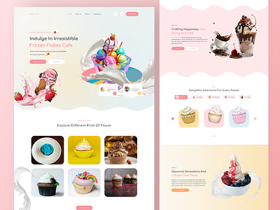 Ice cream landing page ui/ux designe 3d animation branding design ecommerce graphic design ice ice cream ice cream landing page ice cream web ice cream web deisgne ice cream website landing page logo motion graphics ui ui ice cream uiux website