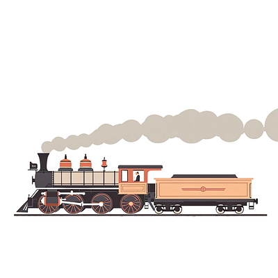 Train Clip Art 2d classic clip art illustration machines minimalist simple train vehicle