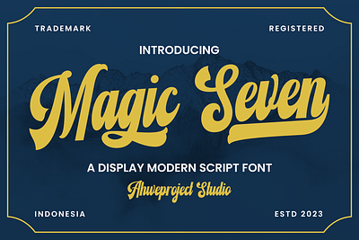 Magic Seven - Display Modern Script wedding