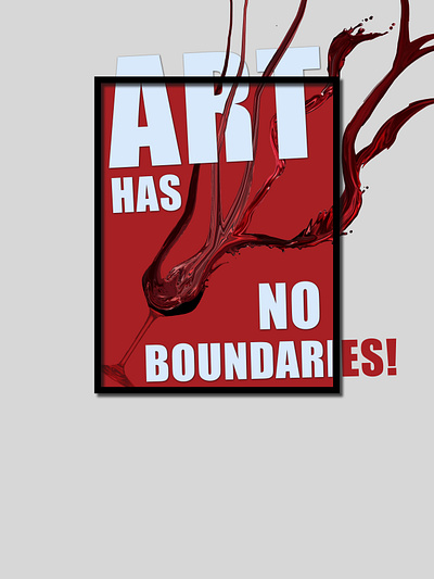 Art has no boundaries! art branding design frame graphic design illustration liquify typography