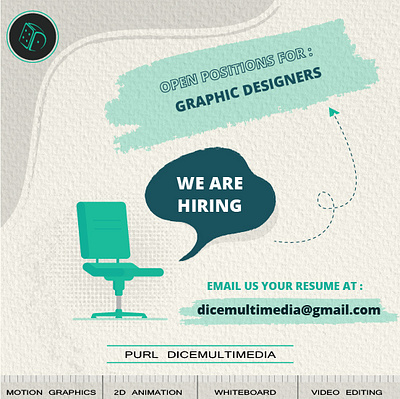 Join Our Team as a Motion Graphics Animator after effects branding company corporate graphic design hand drawn hiring illustration art infographic instagram isometric llustrations motion graphics photography product design social media ui design vector illustration visual design website design