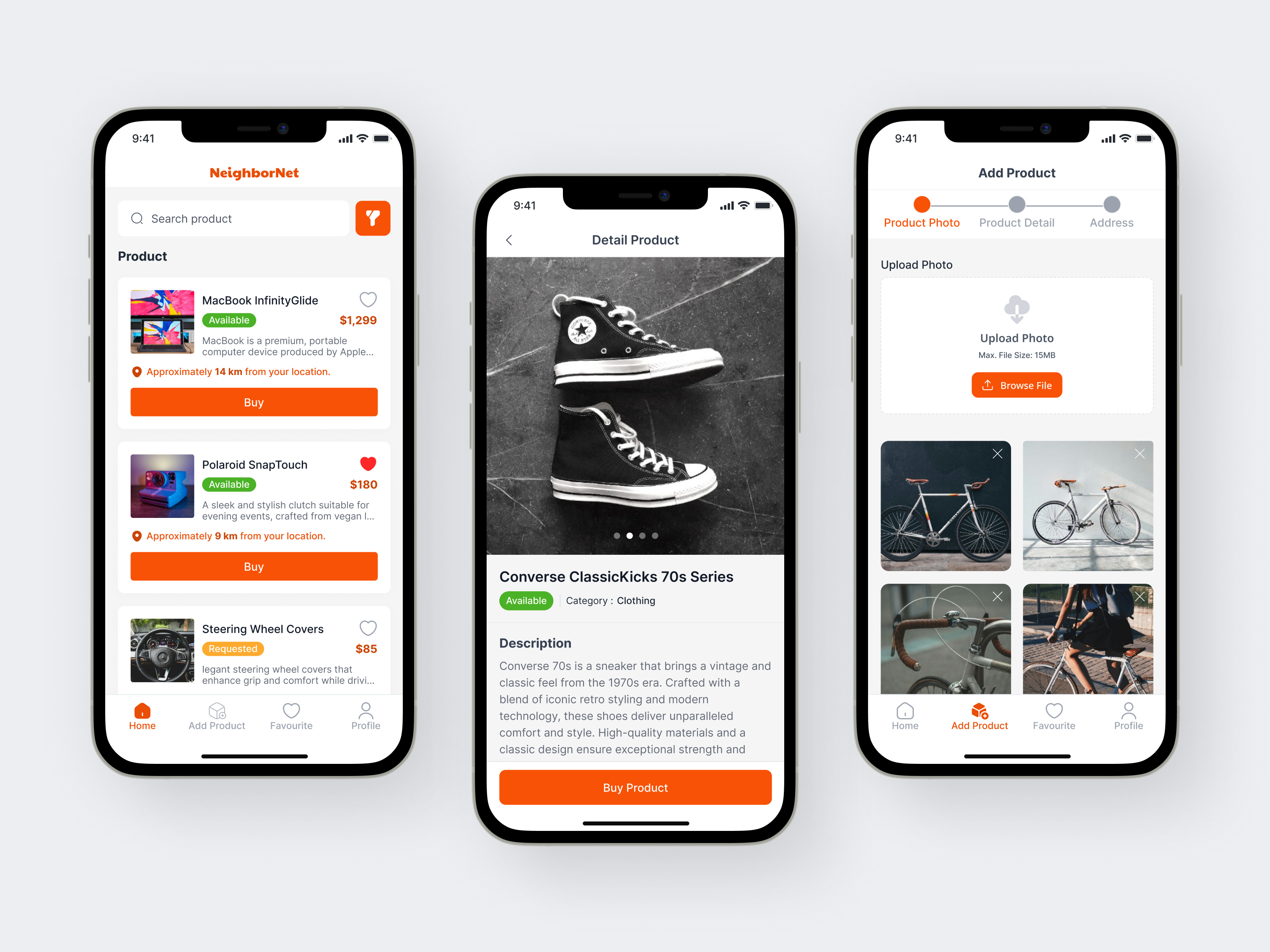 NeighborNet - Marketplace Community buy community detail product marketplace mobile product store transaction upload