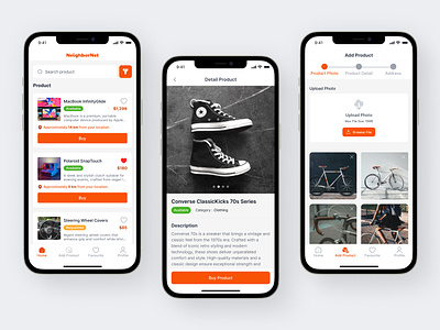 NeighborNet - Marketplace Community buy community detail product marketplace mobile product store transaction upload