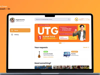 Web Design - Inventory Borrowing UI ui uiux web ux website design