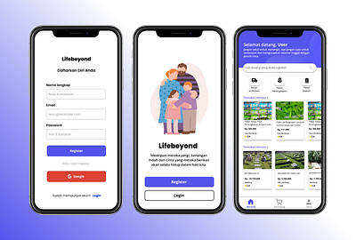 ui aplikasi mobile Lifebeyond ui