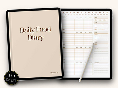 Daily Food Journal daily food diary daily food journal daily journal diary diary journal digital diary digital journal digital journaling digital planner food diary food journal goodnotes journal goodnotes planner hyperlinked journal ipad journal ipad planner journal journal app journaling planner b