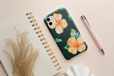 Vibrant Floral Phone Case Concept textiles