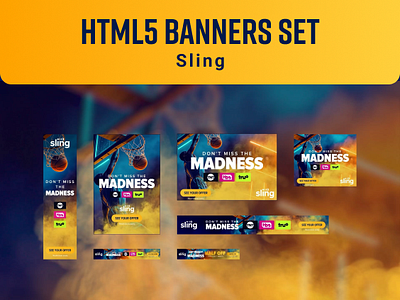 HTML5 Banners Set • Sling by Vladimir Cherednichenko on Dribbble