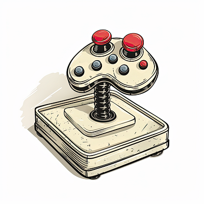 Retro Joypad classic clip art console game illustration joypad machines old retro vintage