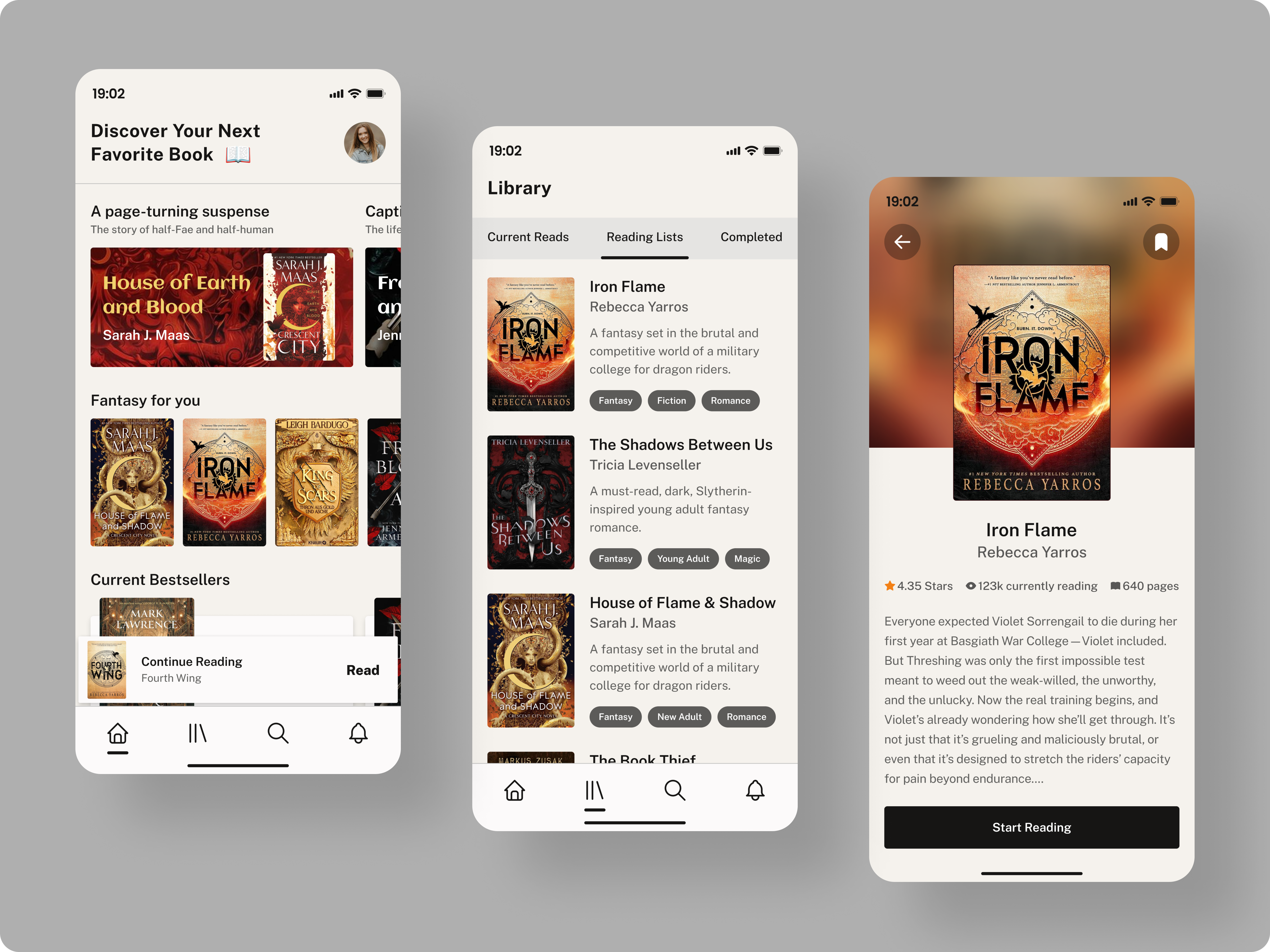 Book Reading App Design ✨📚 black color book book reading app concept book reading app design figma hi fidelity design innovative ios app design minimal design minimalist mobile app design mockup simple trending ui ui design uxui design