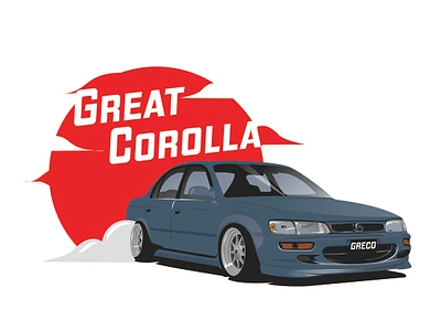 vector art great corolla graphic design vector