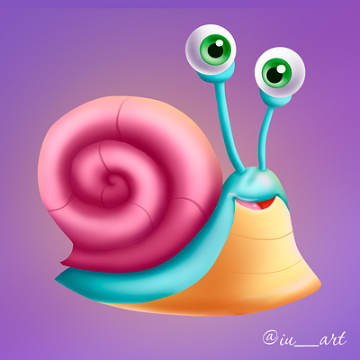 Little snail 2d 2d art casual art character character design game art gamedev illustration snail