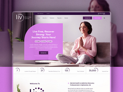 liv Recovery Center - Website UI branding color palates content creation creative design design graphic design graphics design illustration typography ui uiux ux website design website deveplopment