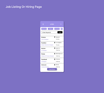 Job Listing or Hiring Page #50 #DailyUI dailyui design digitalart graphic design ui uidesign