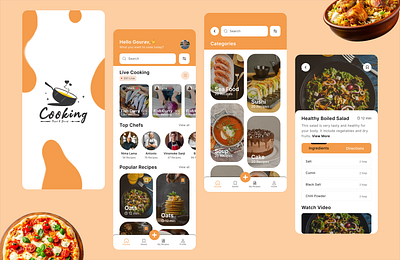 Food Recipe App | Cooking App | Recipe App UIUX Design graphic design ui
