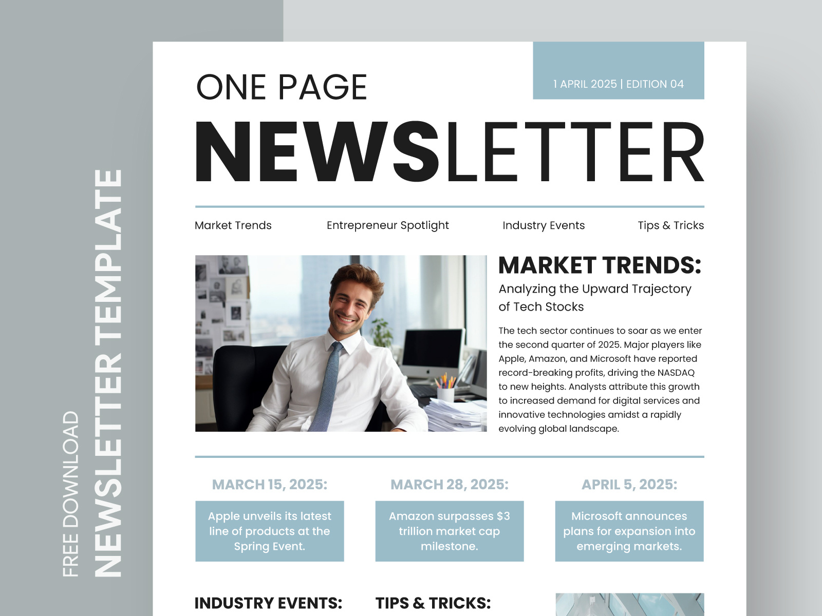 One Page Newsletter Free Google Docs Template by Free Google Docs ...