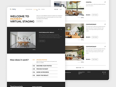 Homery - Web Design & Development branding design furniture minimalism real estate ui uiux ux uxui web web design