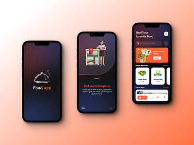 Food Delivery App app clean design food food delivery food design ios minimal mobile app mockup product resturant app trending ui ux