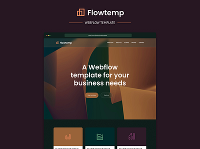 Flowtemp - Webflow template branding design graphic design ui ux webdesign webflow