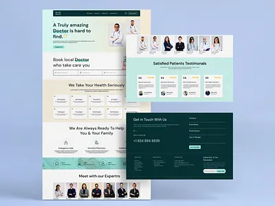 Hospital Website Landing Page graphic design ui