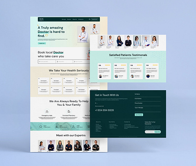 Hospital Website Landing Page graphic design ui