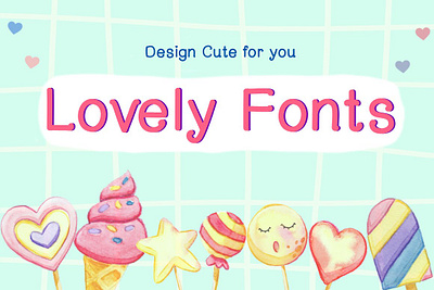Lovely Fonts classic fonts fonts affinity fonts cartoon fonts digital fonts logo fonts procreate fonts school hand written lettering