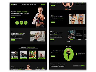 Personal gym trainer website fitness motivation fitnress website personal trainer trainer website ui ux design web design wellness desigin