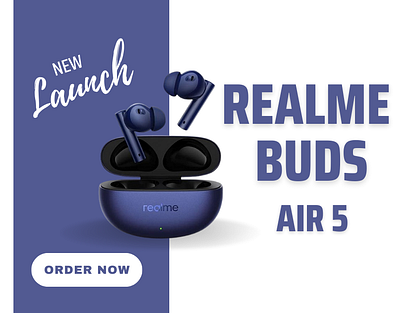 RealMe Buds Air 5 Product Promo animation branding graphic design motion graphics