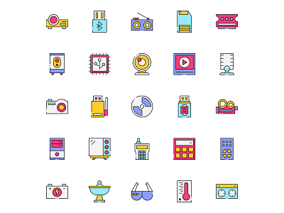 Electronic Device Icons electronic device freebie icon design icon set illustrator vector design vector download vector icon