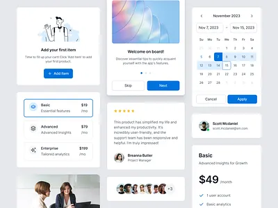 UI components - Sublima UI components figma ui kit landing landing page ui components ui kit