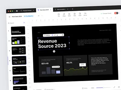 Glide - Main Dashboard Presentation daily dashboard design glide graphic design illustration logo pitch pitch deck presentation ui ui design uiux ux