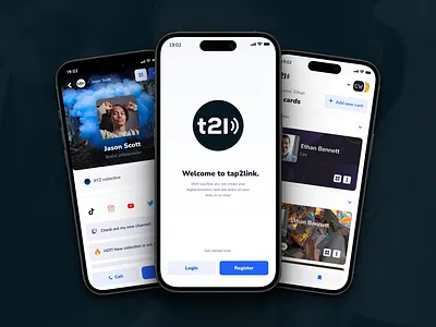 tap2link - App design app branding business mobile product ui ux webapp