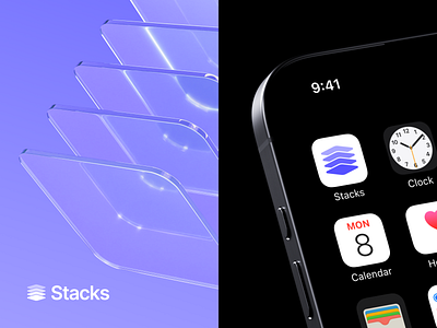 Stacks — Branding 3d b2c black brand brand identity branding design figma icon identity logo purple saas stacks web web design webdesign