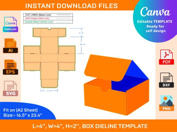 Indestructo Mailer Box, Dieline Template