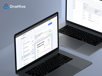 OneHive - Wizard tool branding invoice product tool ui ux wizard