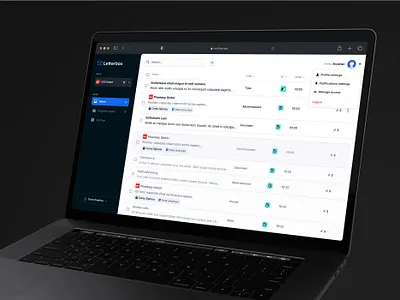 Letterbox - Webapp app dashboard letter mail ui ux webapp
